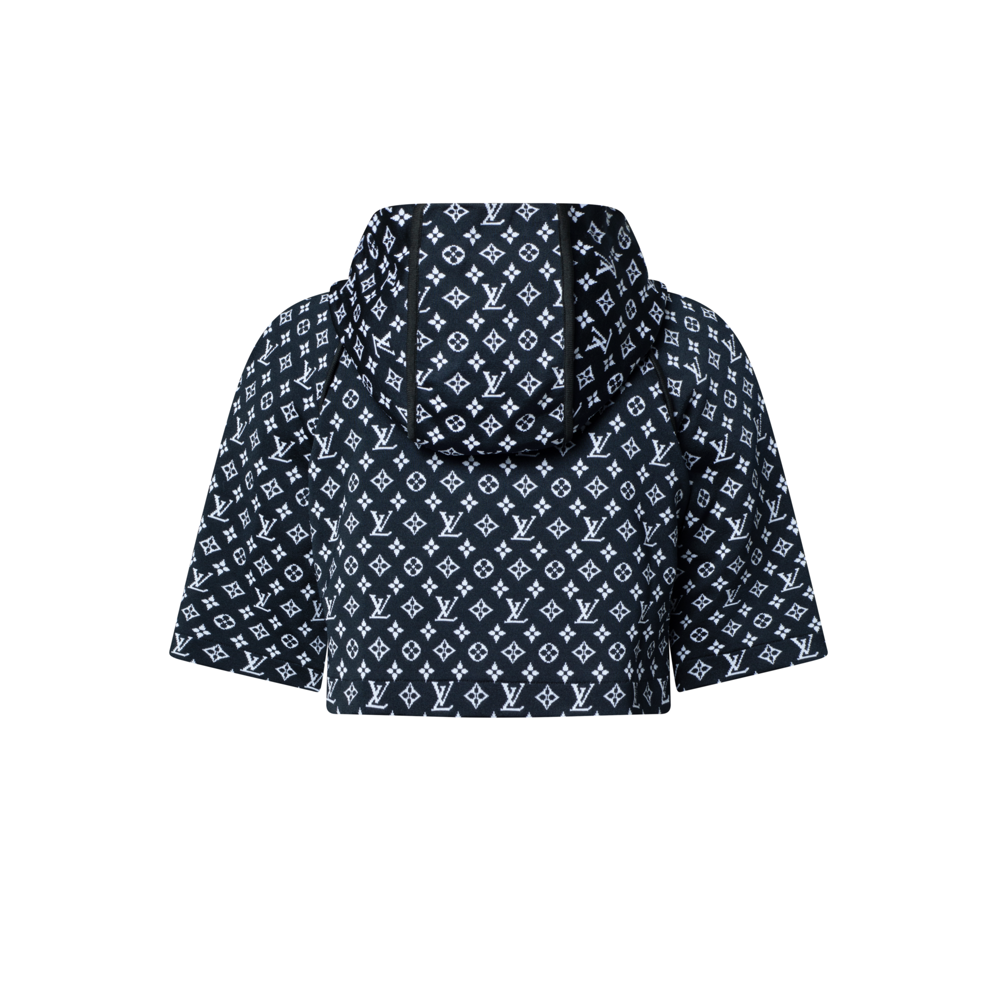 Cropped M/S Hooded Zip-Up Jumper - Ready-to-Wear | LOUIS VUITTON